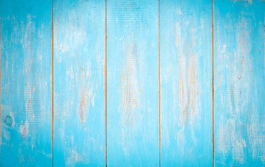 Fototapeta na wymiar Blue wood planks background, Vintage wooden