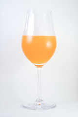 Glass set in studio on white background