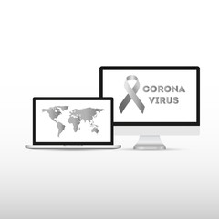 Vector illustration of concept of 2019-nCov novel Coronavirus outbreak.Coronavirus cell ,China pathogen respiratory coronavirus ,asian fluin a world,SARS pandemic risk alert.