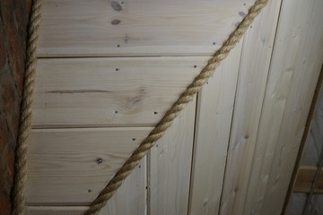 jute rope in the interior of the house