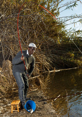 Emotional portrait of African fisherman