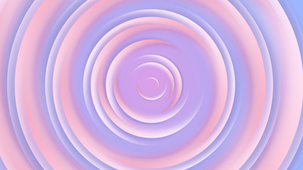 Pink purple circles abstract background.3D illustration with paper cut style.
