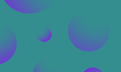 Green circles gradient on purple abstract background. Modern graphic design element.