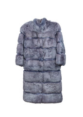 Womens fur coat isolate