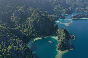 Plakat Aerial view of the Twin Lagoon in coron island, Palawan, Philippines