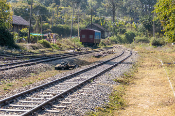 Obraz premium Kalaw train station, shan state, Myanmar