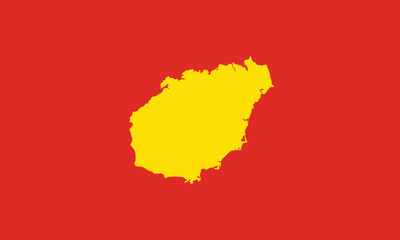 Obraz premium Hainan province outline map China region state