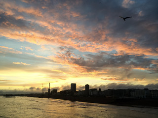 atardecer en la ciudad