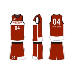 Basketball jersey set template collection.