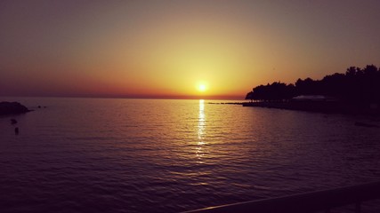 Sonnenuntergang an Kroatiens Küste