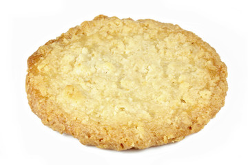 Swedish oat cookie isolated on white background
