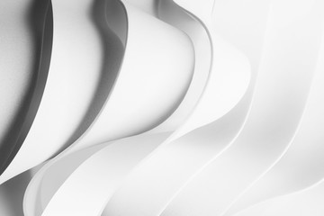 Structure with wavy white elements, abstract background.