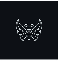 luxury butterfly for business and beauty logo vector concept