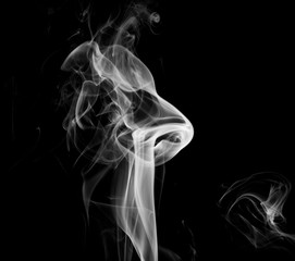 Smoke on black background