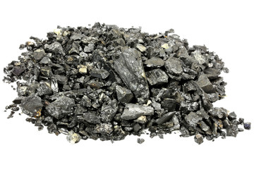 coltan from Brimstone Mine, Maine, USA isolated on white background