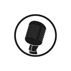 Microphone vector symbol. Broadcast isoleted icon. EPS 10