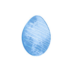Pastel blue striped egg for the day of easter Easter cute texture digital art. Print for banners, cards, invitations, posters, advertising, web, wrapping paper and boxes.