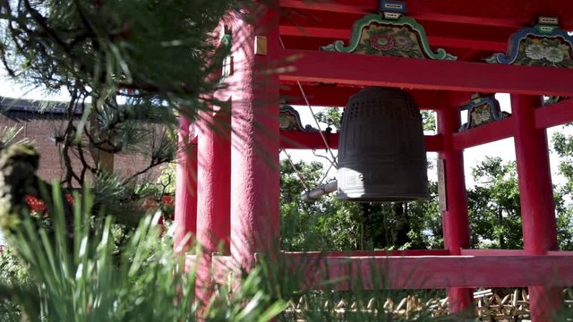 Amazing japanese bonsho bell in Kyoto Japan.