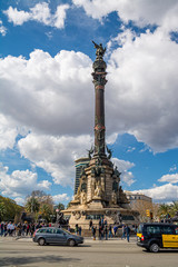 Fototapeta na wymiar Christopher Columbus statue in Barcelona, Catalonia, Spain.