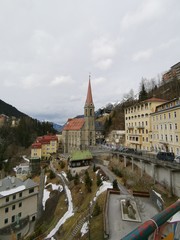 Fototapeta na wymiar Bad Gastein Pfarr Church Austria Alps Ski