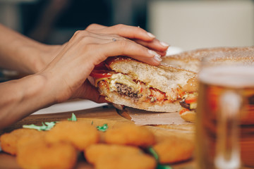 pizza in the hand