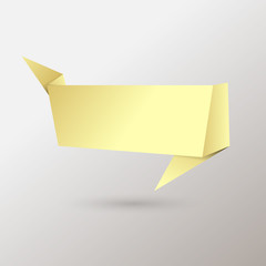 golden origami text box.Luxury Background .Vector Illustration