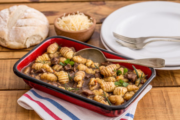 potato gnocchi with lamb ragout ready to eat