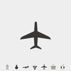 airplane icon vector illustration and symbol for website and graphic design