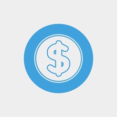 Obraz premium dollar icon vector illustration and symbol for website and graphic design