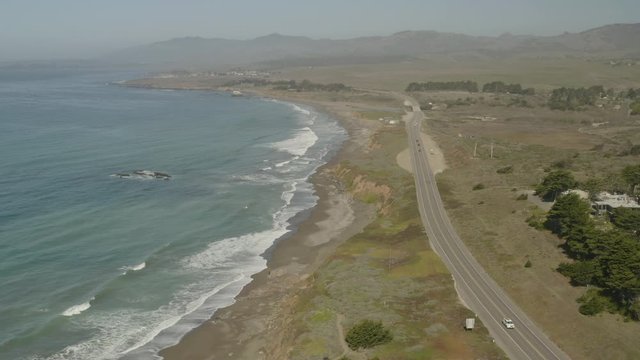 4K flight along the pacific coast highway and the California coast near Cambria.