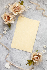 Blank greeting cards for wedding day.