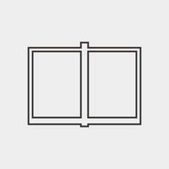 open book icon vector illustration and symbol for website and graphic design