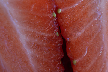 inside of a split strawberry