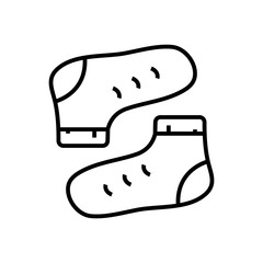 Socks line icon, concept sign, outline vector illustration, linear symbol.