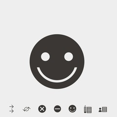 smiley icon vector illustration and symbol for website and graphic design