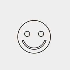 smiley icon vector illustration and symbol for website and graphic design