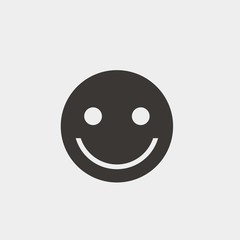 smiley icon vector illustration and symbol for website and graphic design