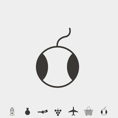 track ball icon vector illustration and symbol for website and graphic design