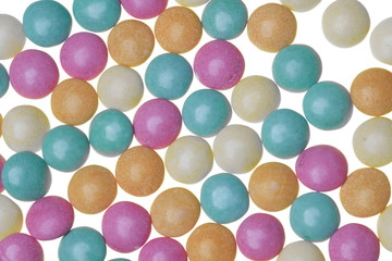 Multicolored pastel sugar-coated chocolate candy