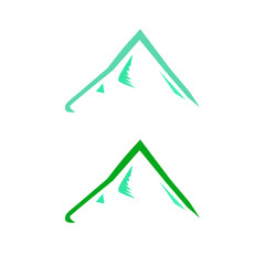 DESIGN MOUNTAINS, GREEN ON WHITE EPS