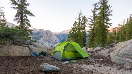 Camping in the mountains