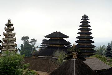 Temples on the water of the island of Bali.