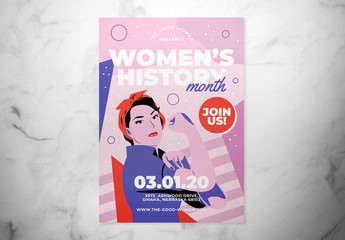 Women's History Month Event Flyer Layout