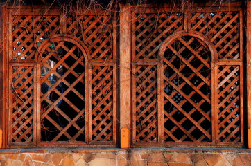 wooden arch, gazebo