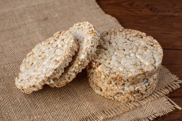 Health food. Snack. Crisp bread. Healthy diet