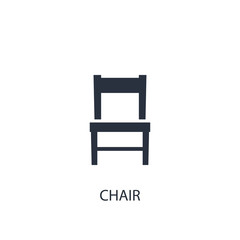 Chair icon. Simple furniture element illustration.