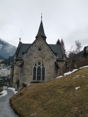 Fototapeta na wymiar Bad Gastein Christophorus Church Austria Alps Ski