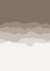 Abstract Color Clouds Sky Generative Art background illustration