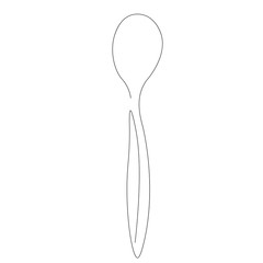 Spoon silhouette outline vector illustration