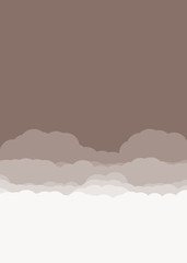 Abstract Color Clouds Sky Generative Art background illustration